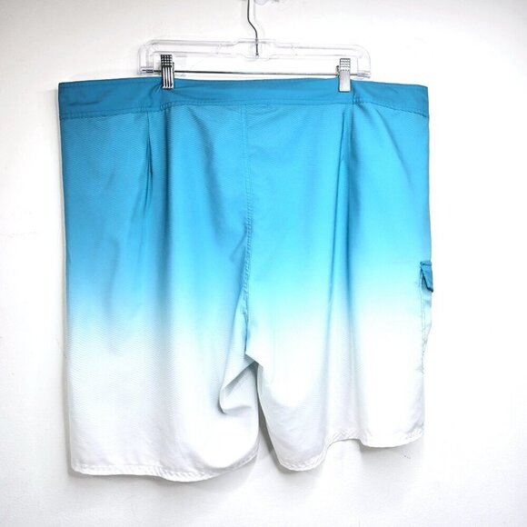 Rokka & Rolla Blue White Ombre Swim Surf Board Shorts Men 2XL - Picture 8 of 10